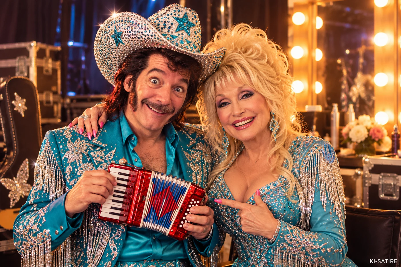 AI-Montage: DJ RON.NY mit Dolly Parton